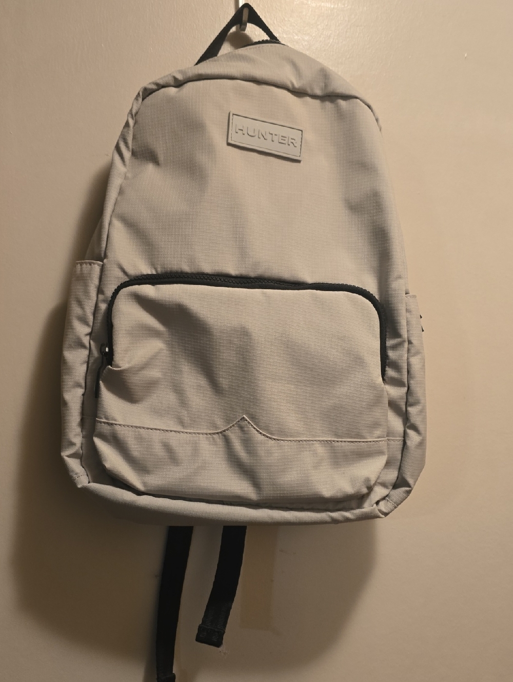 Hunter Light Grey Backpack with Black Trim